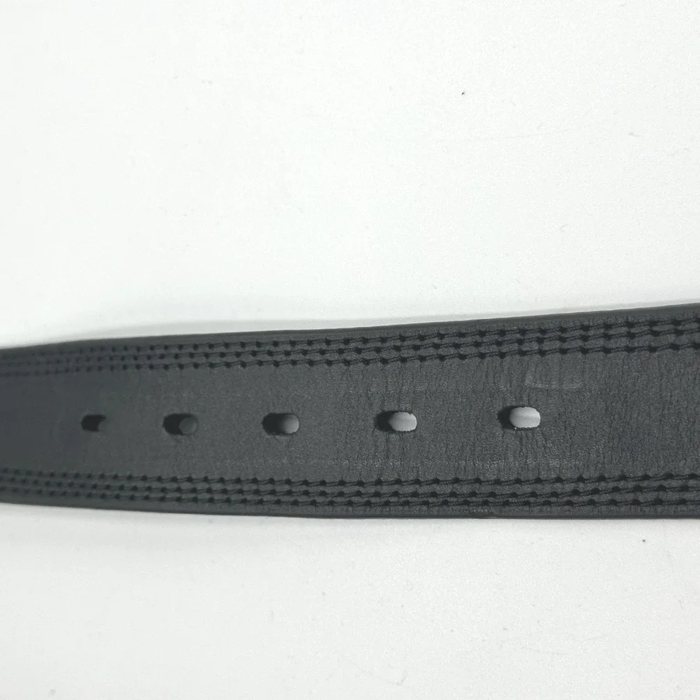 Cavenders Mens Black Genuine Leather Triple Stitched Western Belt Sz. 48 9752401